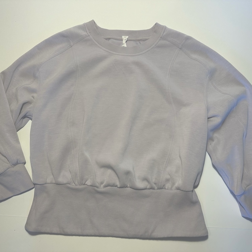 Lululemon Softstreme Ribbed-Hem Pullover in faint lavender size 8